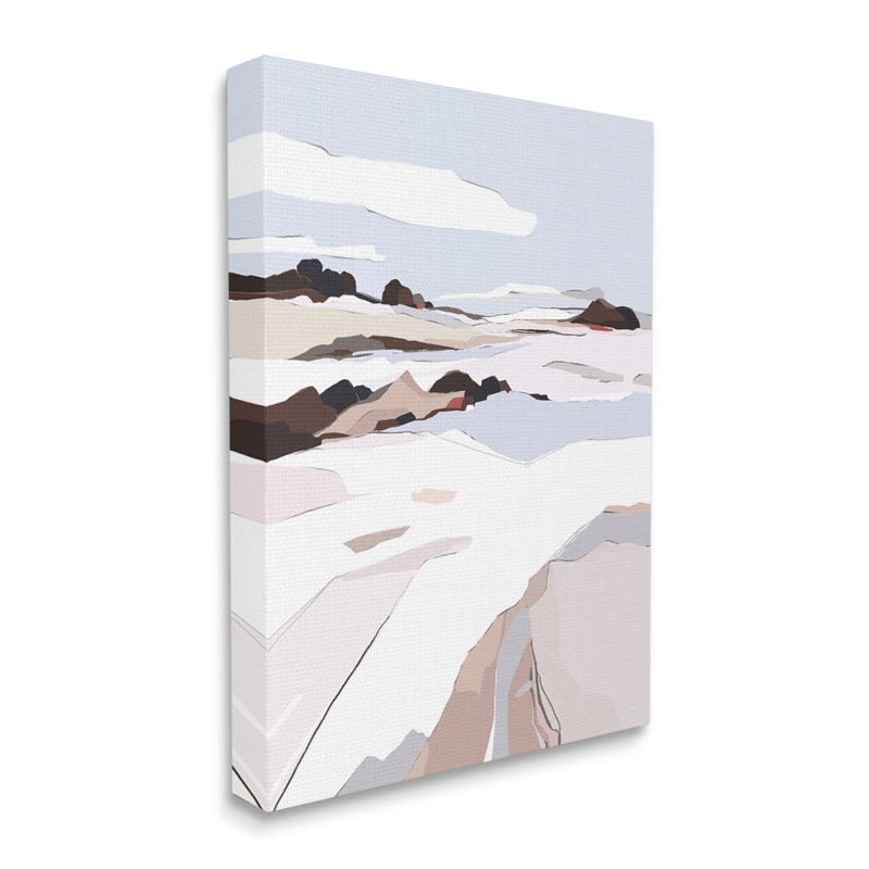 «Abstract Snowy Mountain» par Nikita Jariwala, impression sur toile tendue, H 20 po x l 16 po x P 1,5 po