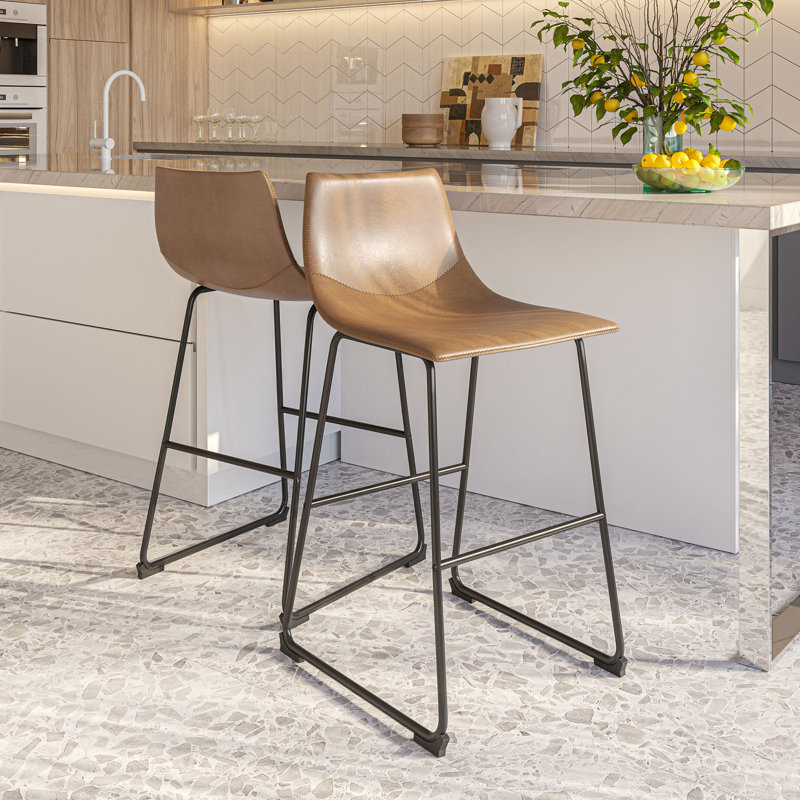 Chaise Mainville, Brun whisky, Tabouret de bar (siège d'une hauteur de 28,74 po)