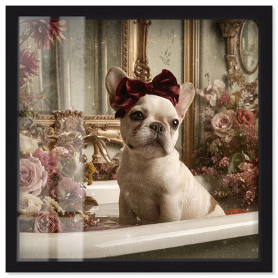 «Frenchie Velvet Bow Room» par Art Remedy