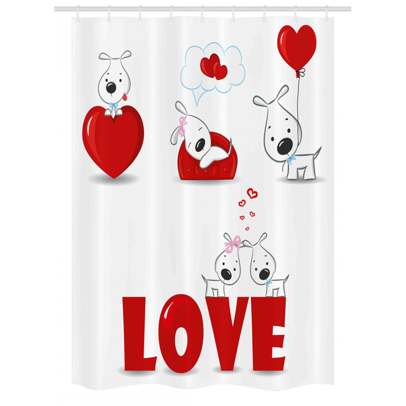 Abstract Shower Curtain with Hooks Included, 54" W x 78" L