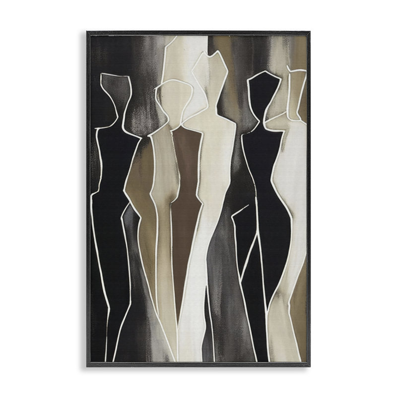 «Earthy People Silhouettes», estampe numérique, design par LSR Creative Studio, H 18 po x l 12 po