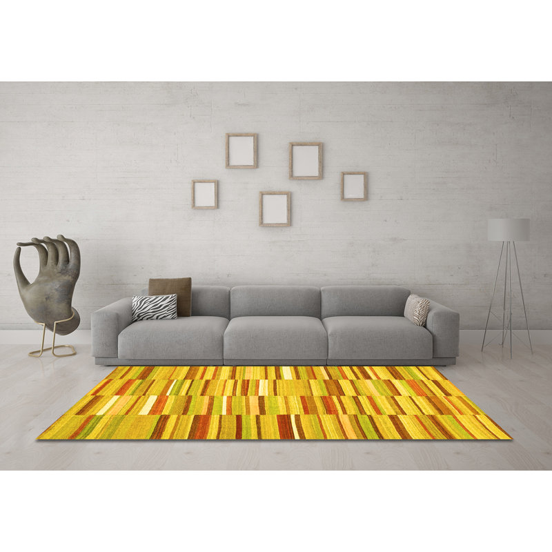 Henriha Performance Striped Indoor Rug, Square 6'