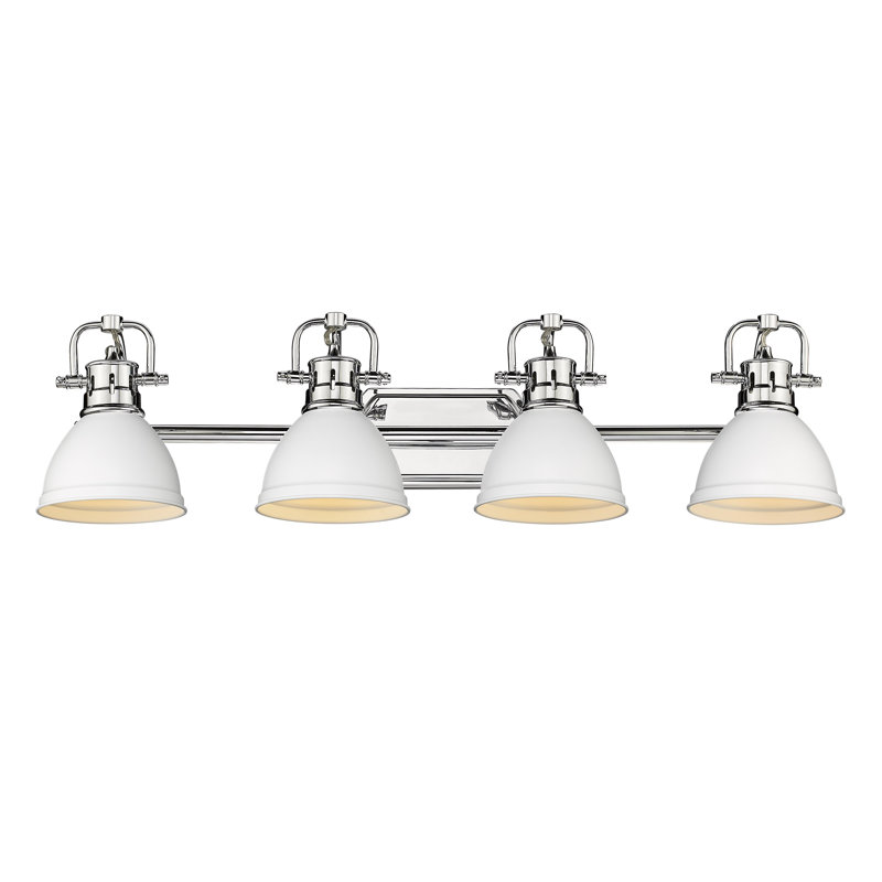 Calico 4 - Light Dimmable Vanity Light, Matte White, Chrome