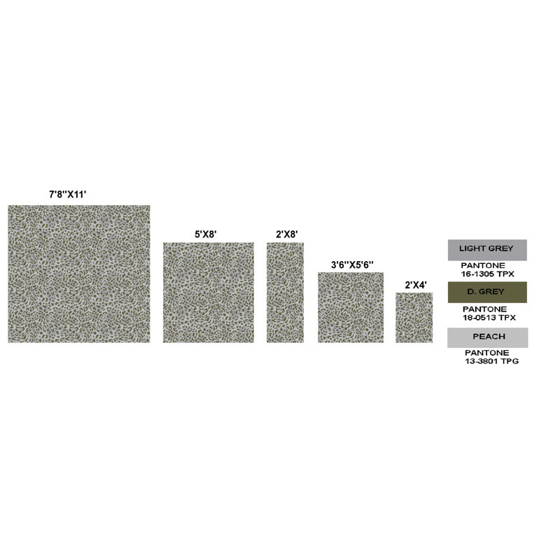 Tapis gris clair / noir Eagleview, Tapis de couloir 2 pi x 4 pi