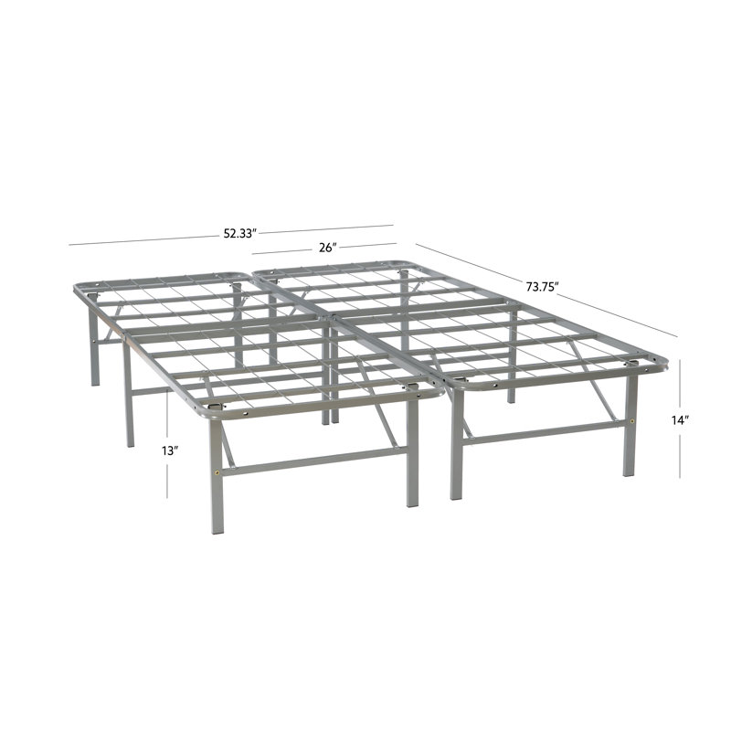 Franson Metal Folding Full Platform Bed Frame, Full
