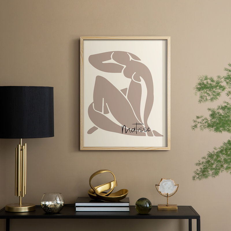 Matisse CECV III, reproduction d'art encadrée - bois massif, Naturel, H 11 po x l 9 po