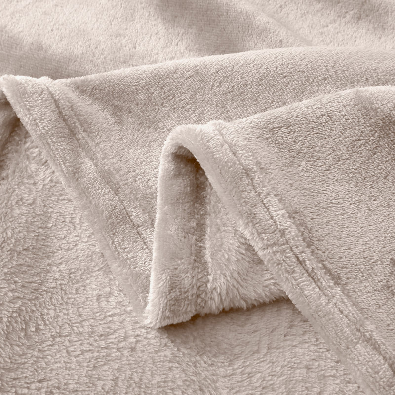 Couverture polaire en microfibre, Chameau, L 50 po x L 60 po