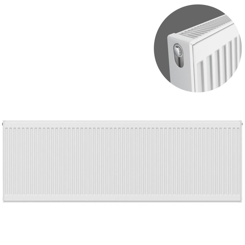 Horizontal Standard Radiator, 50cm H x 200cm W x 5cm D, Double Panel (Type 21)