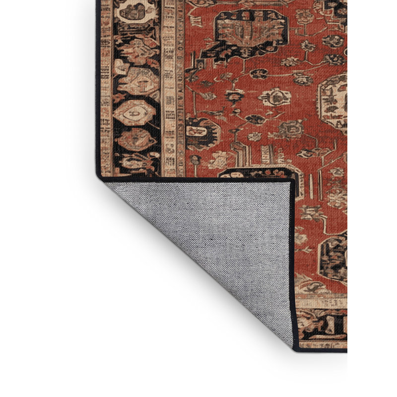 Tapis brun lavable à la machine, Rectangle 7 pi x 9 pi