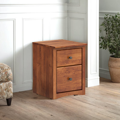 Malani 17.5'' Wide 2 -Drawer Solid Wood Mobile File Cabinet