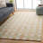 Keyshun Hand Tufted Wool/Cotton Geometric Rug in Ivory/Green-82248862