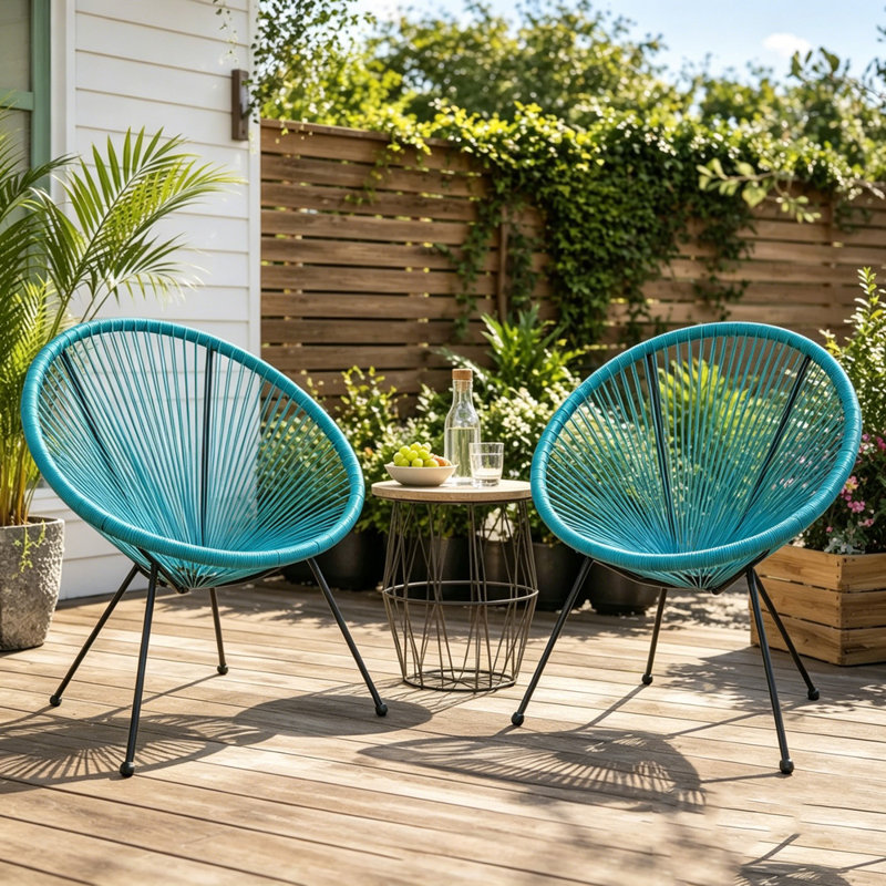 Ensemble de chaise longue de patio, Sarcelle