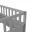 Lit d'enfant Montessori pour lit d'enfant, structure de lit simple gris ardoise en pin massif avec barrière de sécurité et porte d'entrée