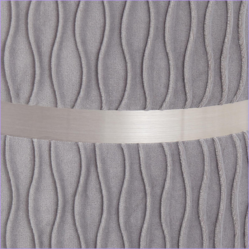Ensemble de repose-pieds Ottomans, glam / contemporain par LumiSource | Velours chrome argenté | Peu encombrant