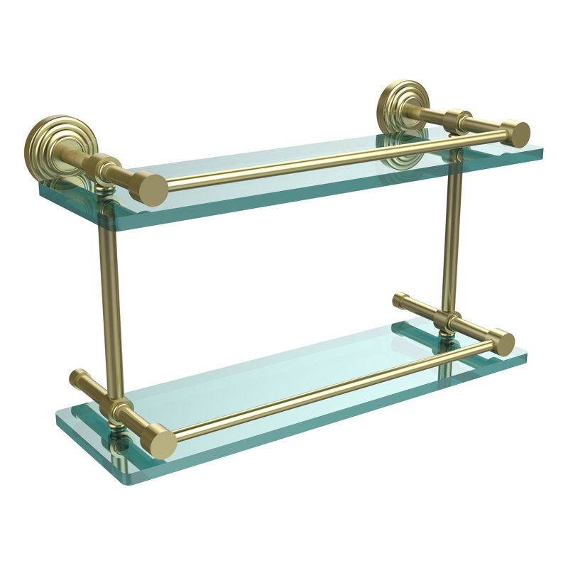 Beresford 2 Piece Tiered Shelf, Satin Brass