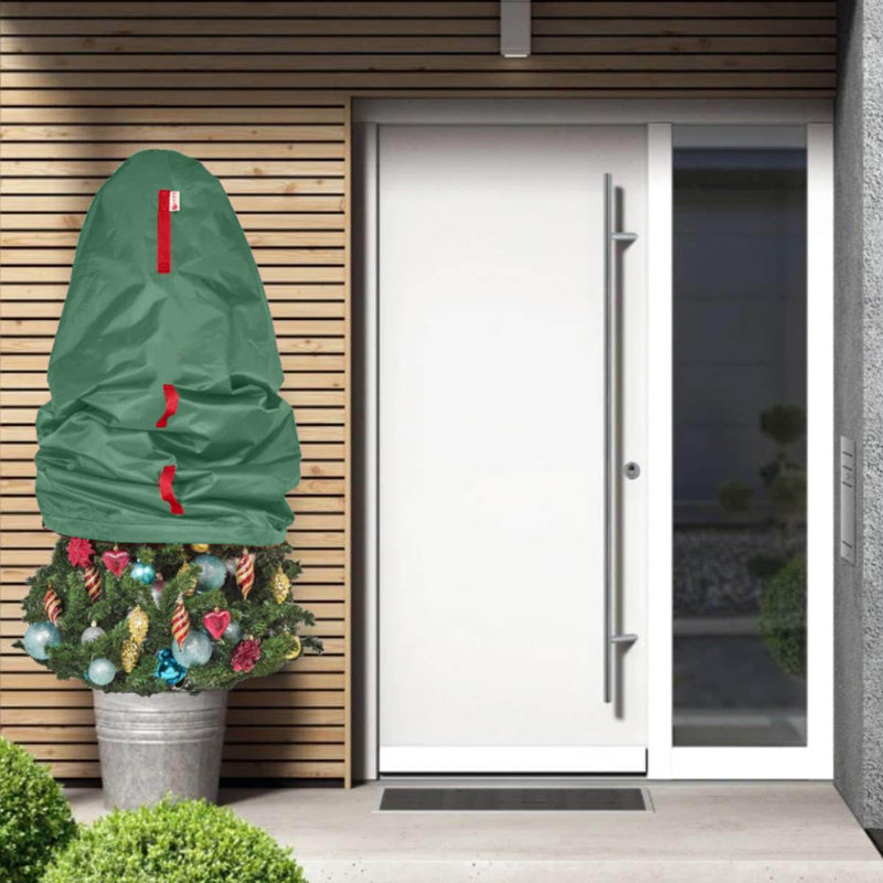 Sac de rangement vertical pour sapin de Noël et topiaire, H 60 po x l 25 po x P 25 po, Vert