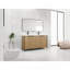 Meuble-lavabo autoportant de 60 po avec lavabo double en résine et 4 portes d'armoire à fermeture en douceur (emballage KD)