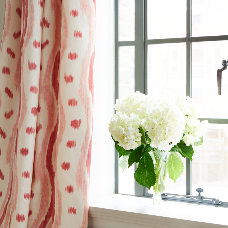 Ikat Stripe Fabric, Coral