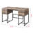 Ripple Desk in Rustic Oak &amp Black