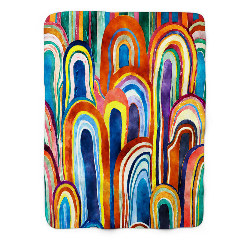 Jeté Vibrant Vintage Vibe Stripes, L 50 po x L 60 po