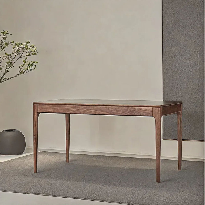 New Chinese rectangular solid wood dining table, 29.52"H x 70.86"L x 33.46"W