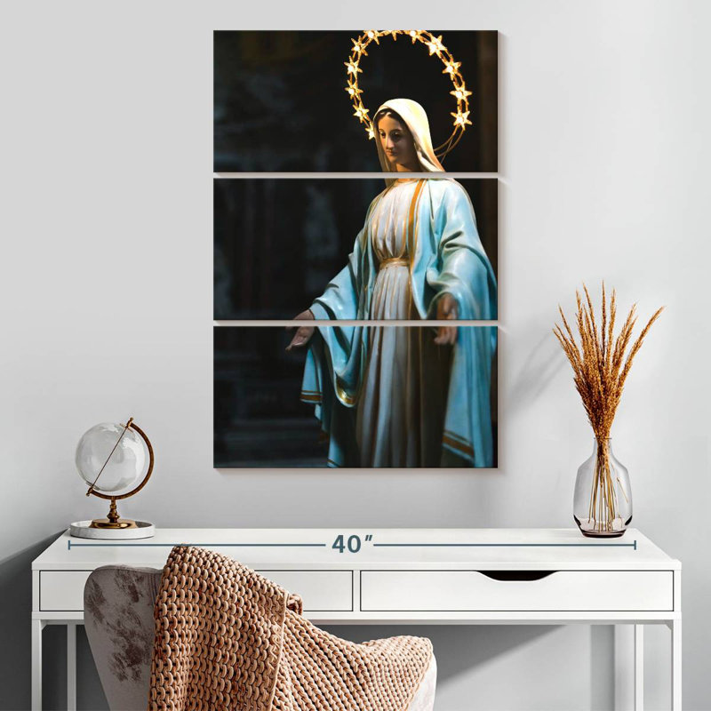 Statue Adella de la Vierge Marie, H 32 po x l 20 po