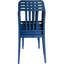 Ensemble de 4 chaises de salle à manger à lattes verticales PP, bleu profond pour l'intérieur et l'extérieur-306632424