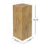 Table de bout à colonne carrée à aspect bois MGO, H 33,75 po, finition vieillie d'aspect bois, mélange avec différentes hauteurs, utilisation à l'intérieur comme à l'extérieur, couleur naturelle-1485843301-1485843302