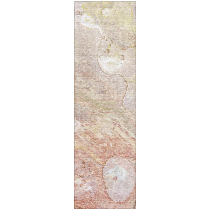 Premium Machine Washable Ralston AMF1941 Abstract Rug, Runner 2'3" x 7'6"