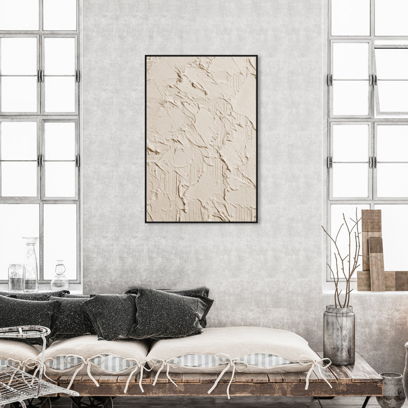 Muted Dabs by Oliver Gal - Floater Frame Print on Canvas, Black, 46" H x 31" W