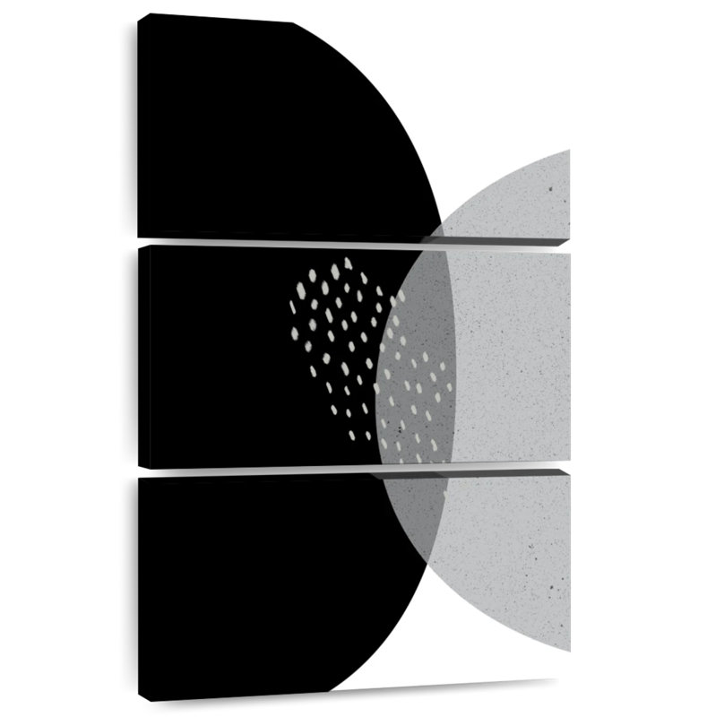 Avery Black Grey Minimalist III, 32" H x 20" W