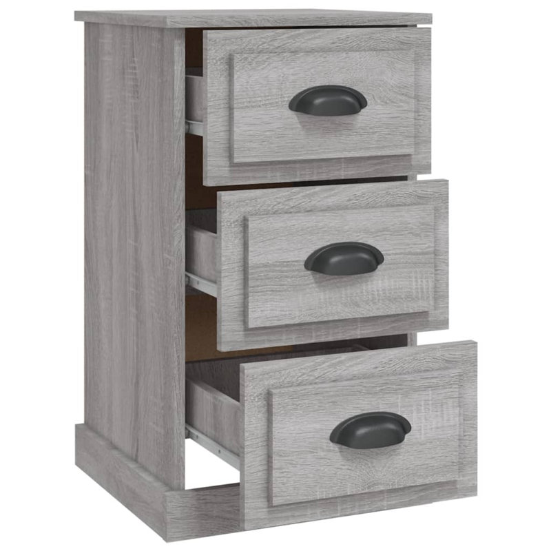 Curci 39cm W Manufactured Wood Bedside Table, Grey Sonoma
