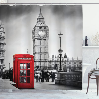 Shower Curtain with Hooks Included
