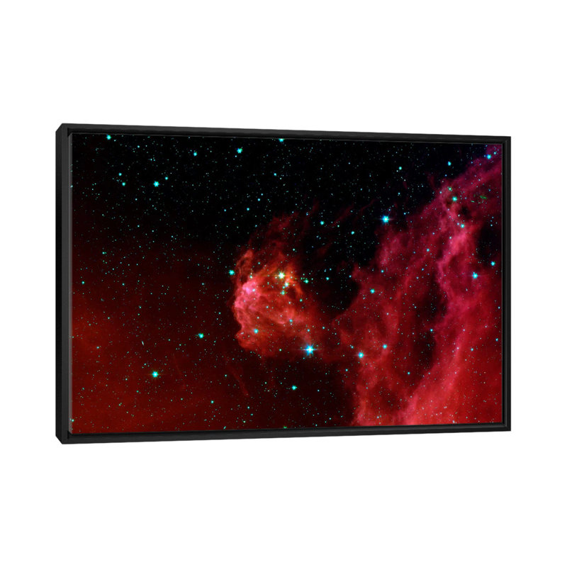 Art sur toile Caleigha, H 18 po x l 26 po x P 1,5 po, Toile encadrée noire, Aucun mat