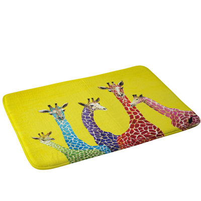 Tapis pour salle de bain girafes