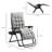 Zero Gravity Chair, Folding Reclining Lounge Chair with Padded Cushion, Side Tray for Indoor and Outdoor, Supports up to 264lbs, Gray-1208470308