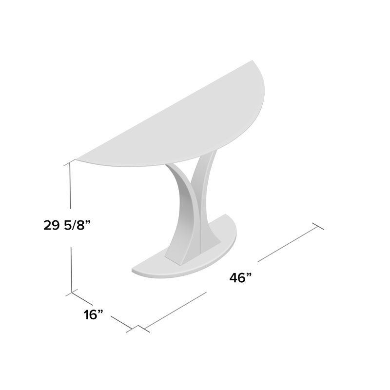 Fouts 46'' Glass Top Console Table