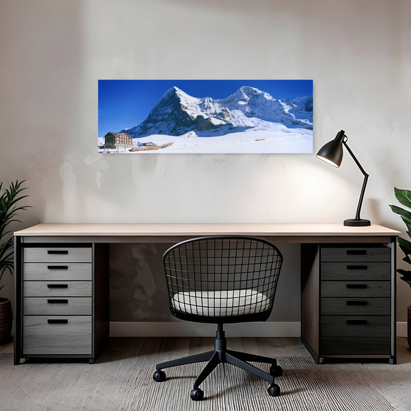 Eiger Monch Kleine Scheidegg Switzerland by Collezione Panoramica - Wrapped Canvas Panoramic Print, 30.48 cm H x 91.44 cm W