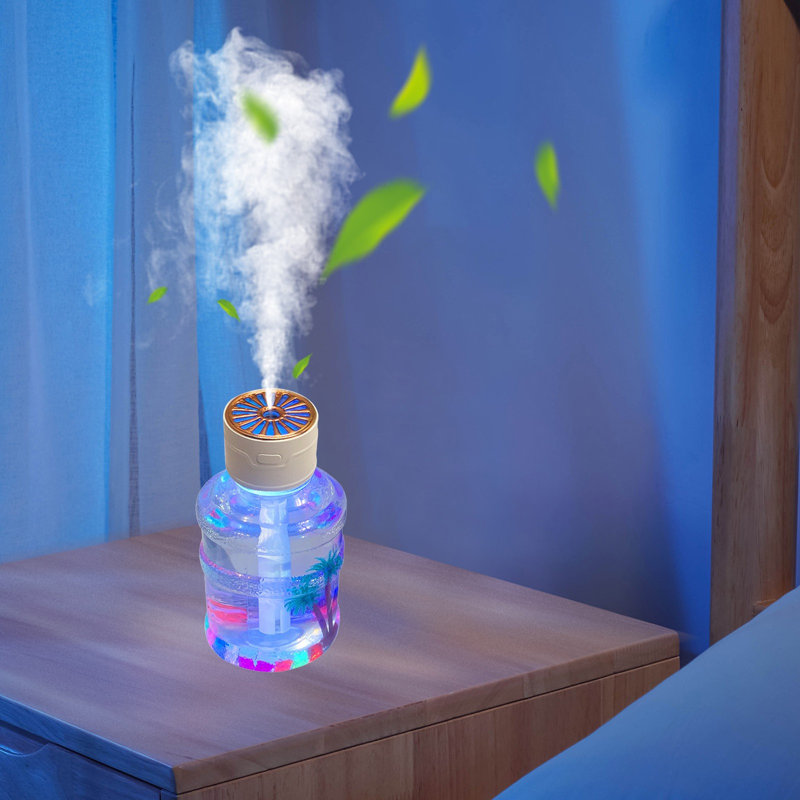 Humidificateur-Purificateur-Silencieux-Maison Chambre-Bureau-petit diffuseur d'arôme de voiture, White