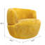 Chaise pivotante en chenille dorée Thornton
