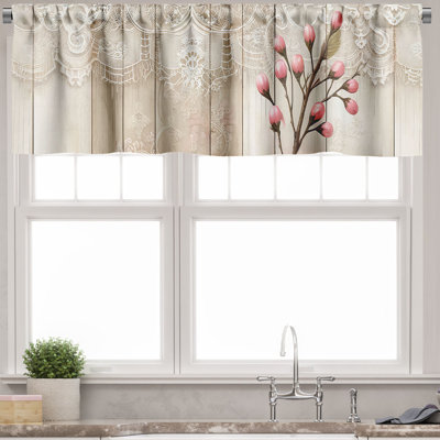 Floral Tailored Window Valance