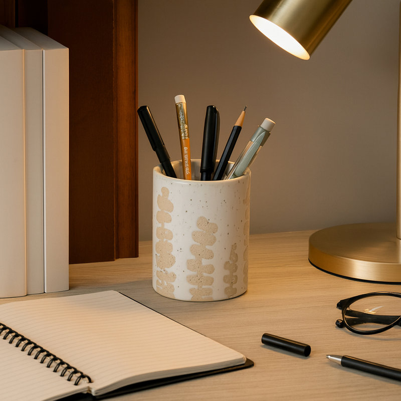 Tasse décorative en forme de fleur sauvage en céramique pour bureau