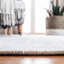 Tapis oriental bleu en laine / viscose tissé à la main Restoration-1689241613