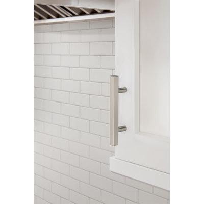 Bar Pulls Square 3 inch (76mm) Center-to-Center Satin Nickel Cabinet Pull - 10 Pack