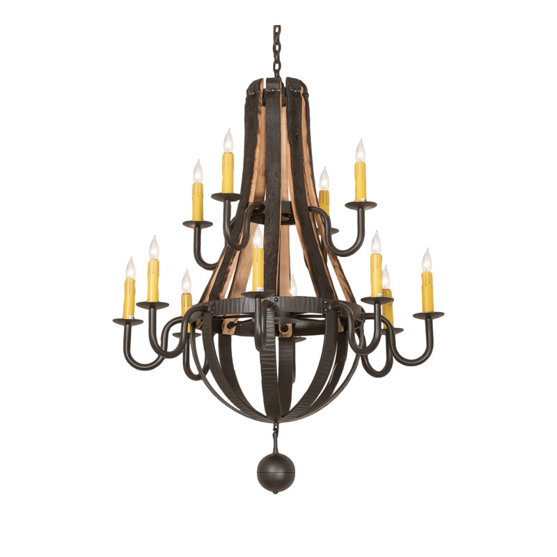 Stave Madera 12 - Light Chandelier