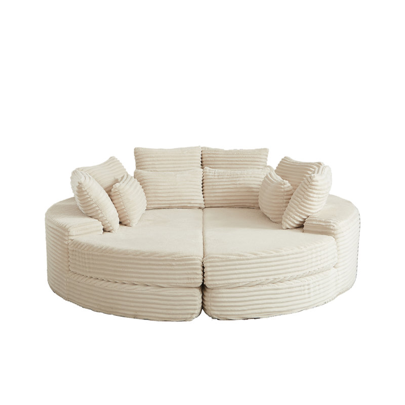Méridienne 78 po d'intérieur, aucun assemblage requis, Beige