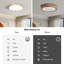 Luminaire de plafond moderne en bois, plafonnier encastré rond à DEL, plafonnier minimaliste pour cuisine, chambre à coucher, salle de lavage, vestibule, entrée, couloir et 11,81 po-100023134