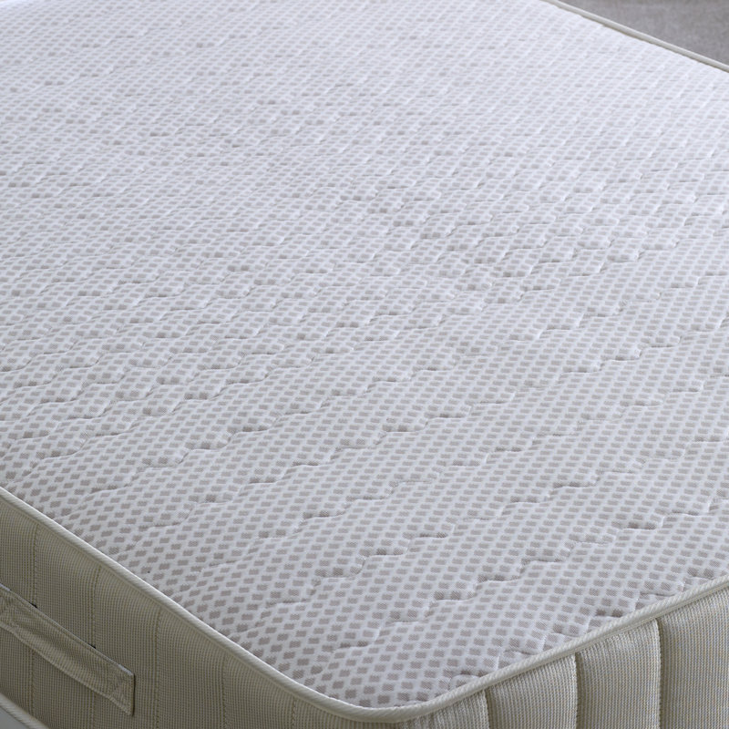 Upholstered UK King - DE 150 X 200 Cm Divan Bed with Mattress, Small Double (4'), 2 Drawers, White