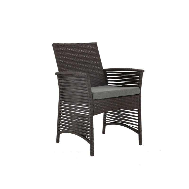 Chaise de patio avec coussins Codman, Chocolat