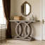 Console de 55 pouces avec base géométrique - forme en C double
